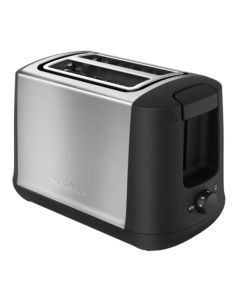 Tostador de 2 ranuras cortas de acero inox. y color negro Moulinex