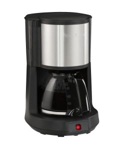 Cafetera Filtro 15 tazas de acero inox. Y jarra negra Moulinex