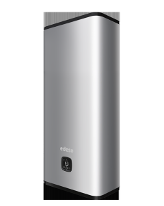 Termo eléctrico Edesa FLAT 80 Horizontal/Vertical Depósito (almacenamiento de agua) Sistema de calentador único Negro, Acero inoxidable