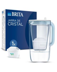 BRITA Jarra de cristal azul 2,5 L incl. 1x filtro MAXTRA PRO All-in-1