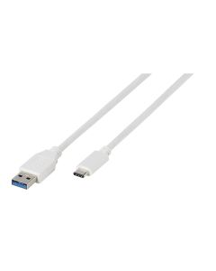 Vivanco SuperSpeed cable USB 1 m USB 3.2 Gen 1 (3.1 Gen 1) USB C USB A Blanco