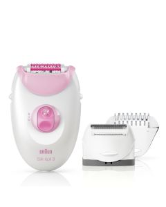 Braun Silk-épil 3 3-270 Depiladora Color Rosa: Máquina De Depilar Con Cable Y 3 Accesorios
