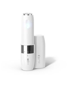 Braun Face Mini Rasuradora FS1000, Depilación Facial Para Mujer, Eliminador De Vello Facial Y Rasuradora, Rápida Y Suave, Acabado Para Labios Superiores, Barbilla Y Mejillas, Aplicación De Maquillaje Más Fácil, Fácil De Llevar, Con Luz, Blanca