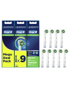 Oral-B CrossAction Cabezales De Recambio Con Tecnología CleanMaximiser, Pack De 9