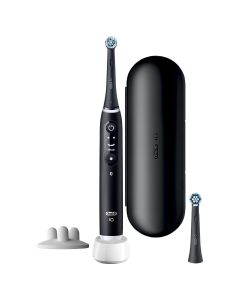Oral-B iO 6S Cepillo Eléctrico Negro, Con 2 Cabezales Y 1 Estuche De Viaje, Diseñado Por Braun