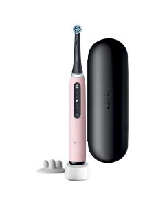 Oral-B iO 5S Cepillo Eléctrico Rosa, Con 1 Cabezal Y 1 Estuche De Viaje, Diseñado Por Braun