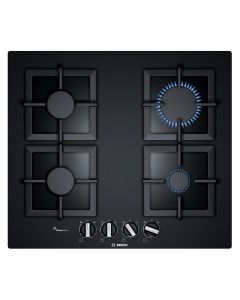 Placa de gas Bosch PPP6A6B20 de 60 cm cristal templado negro