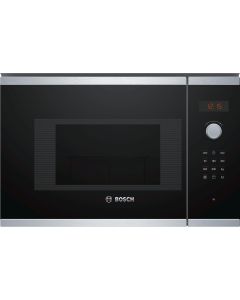Microondas Bosch con grill Cristal negro con acero inoxidable BEL523MS0