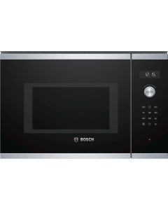 Microondas Bosch con grill Cristal negro con acero inoxidable BEL554MS0