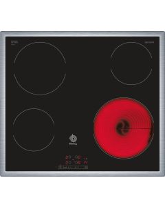 Placa vitrocerámica Balay 3EB720XR de 60 cm de ancho Marco de acero inoxidable