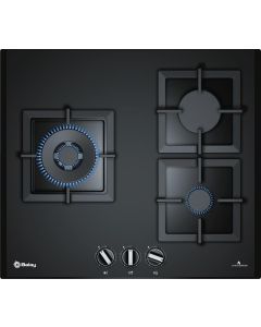Placa de gas Balay 3ETG663HN de 60 cm de ancho Cristal templado negro de alta resistencia