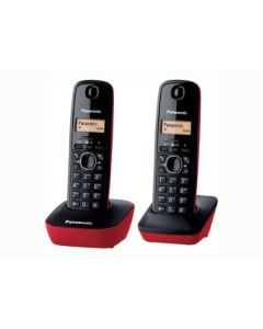 Panasonic KX-TG1612 Teléfono DECT Identificador de llamadas Negro, Rojo