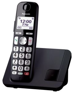Panasonic KX-TGE250 Teléfono DECT Identificador de llamadas Negro
