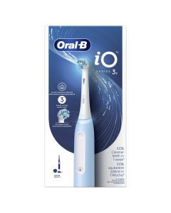 Oral-B iO 3S Cepillo de Dientes Eléctrico Azul, con 1 Cabezal, Diseñado por Braun