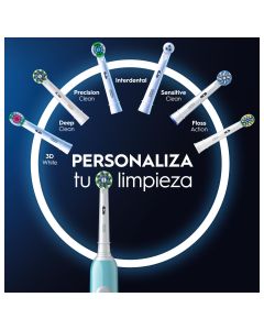 Oral-B Pro Series 1 Cepillo De Dientes Eléctrico Azul, 2 Cabezales, Diseñado Por Braun