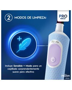 Oral-B Pro Kids Cepillo De Dientes Eléctrico, 1 Mango De Frozen, 1 Cabezal, 1 Estuche De Viaje, Diseñado Por Braun, Apto Para Niños Mayores De 3 Años