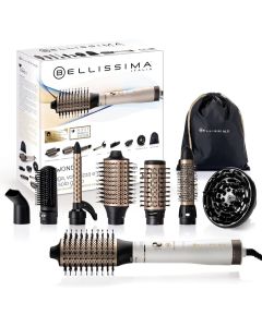 Bellissima Air Wonder 8 in 1 Cepillo de aire caliente Caliente Oro, Blanco 1000 W 1,8 m