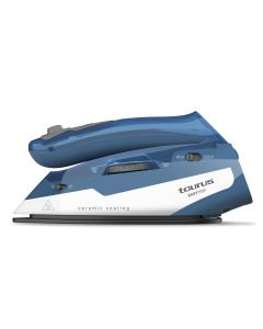 Taurus EasyTrip Plancha vapor-seco Suela de cerámica 1000 W Azul, Blanco
