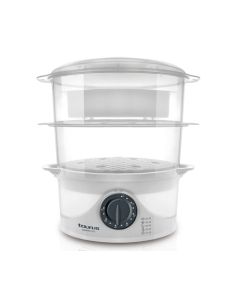 Taurus Salutecook vaporizador 2 cesta(s) Independiente 800 W Transparente, Blanco