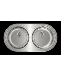 Teka DR 80 2C Fregadero empotrado Ovalado Acero inoxidable