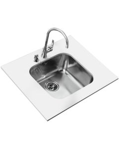 Teka BE 45.40 1C Lavabo sobre-encimera Rectangular Acero inoxidable