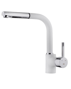 Grifo de baño Teka ARK 938 W Acero inoxidable, Blanco