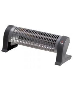 FM Calefacción 2302-C calefactor eléctrico Negro, Gris 1200 W Calefactor eléctrico de cuarzo