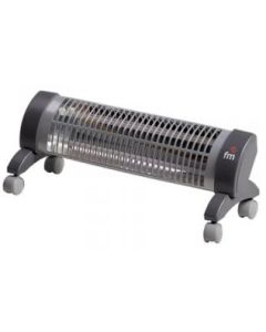 FM Calefacción 2302-R Negro, Gris 1200 W Calefactor eléctrico de cuarzo