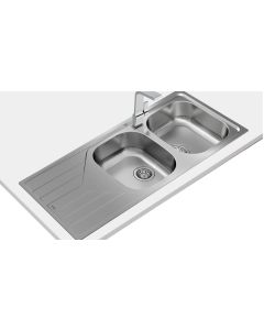 Teka UNIVERSE 80 T-XP 2C 1E Lavabo sobre-encimera Rectangular Acero inoxidable