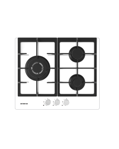 Placa de gas Infiniton GG-332 Negro, Blanco Integrado 60 cm Encimera 3 zona(s)