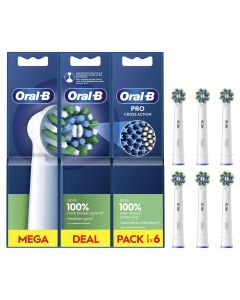 Oral-B Pro CrossAction Cabezales De Recambio, Pack De 6 Unidades