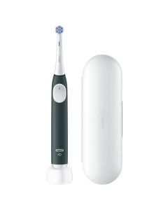 Oral-B iO 2 Cepillo de Dientes Eléctrico Verde Bosque, con 1 Cabezal y 1 Estuche de Viaje, Diseñado por Braun