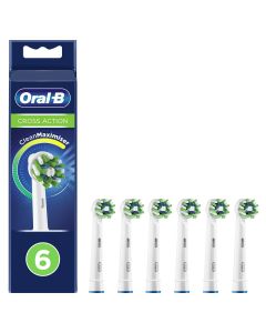 Oral-B CrossAction Cabezales De Recambio Con Tecnología CleanMaximiser, Pack De 6