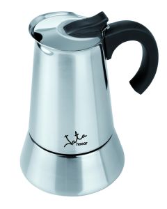 JATA Odin Cafetera italiana Negro, Acero inoxidable