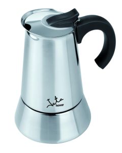 JATA Odin Cafetera italiana Negro, Acero inoxidable