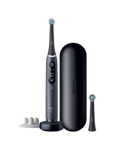 Oral-B iO 8S Cepillo Eléctrico Negro, Con 2 Cabezales Y 1 Estuche De Viaje, Diseñado Por Braun
