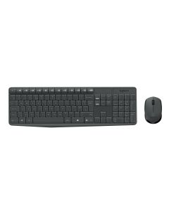 Logitech MK235 teclado Ratón incluido USB QWERTY Español Gris