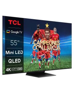 Televisor TCL 55" 4K Mini-LED 144hz TV con QLED Google TV y Game Master Pro 2.0 55C805