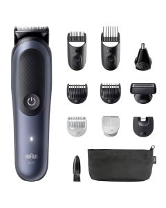 Braun Todo En Uno Series 7 AIO7540, Kit De Styling 11en1, ProBlade & AutoSense, 120 Min, SkinGuard & Degradado De Barba, AquaGrip Para Uso Bajo El Agua, Azul