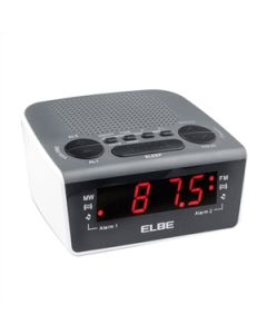 ELBE CR-932 radio Reloj Negro, Blanco