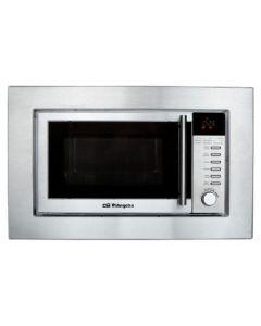 Microondas de 700 W. Capacidad 20 L. Grill de 900 W, 8 niveles de potencia. Temporizador DIGITAL. Programa des Congelación. Señal fin de cocción. INOXIDABLE. ENCASTRABLE (MARCO INOX incluido).