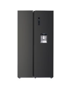 Infiniton SBS-678A nevera puerta lado a lado Independiente 559 L E Negro, Acero inoxidable