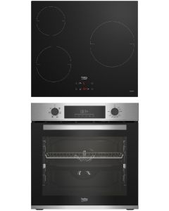 Horno BBSE12340XD Beko Conjunto Multifución con rail telescópico & Placa Inducción 3 zonas