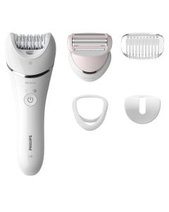 Depiladora Wet & Dry Philips Epilator Series 8000 +5 accesorios BRE710/00