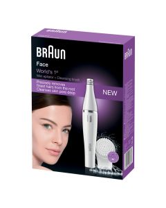Braun FaceSpa 810 Sistema De Cepillo De Limpieza Y Depilación Facial: Elimina El Vello Y Limpia La Piel Del Rostro Más 2 Pilas Adicionales