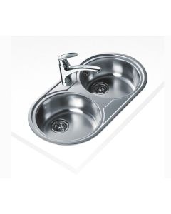 Teka DR 80 2C Fregadero encastrado bajo encimera Ovalado Acero inoxidable